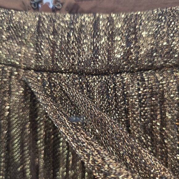 Anthropologie Skirt Womens XS 0 Midi Sparkle Shimmer Metallic Maeve Capri Pants - Picture 13 of 16